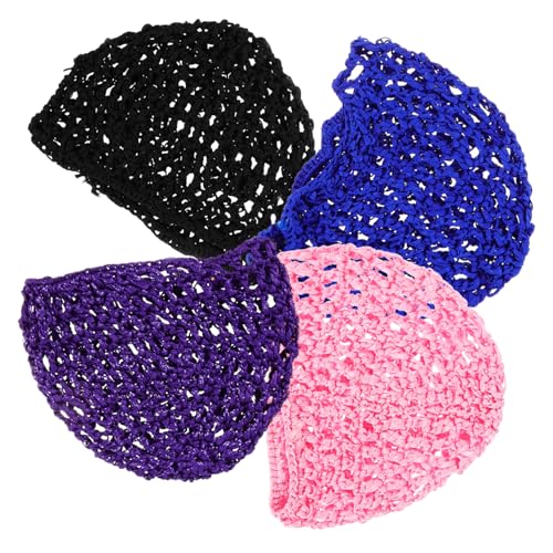 MERRYHAPY 4stücke Haarnetz Für Damen Gehäkelte Netzmütze Für Frauen Mesh Haar Netze Netzmützen Für Weibliche Schlafmütze Aus Mesh von MERRYHAPY