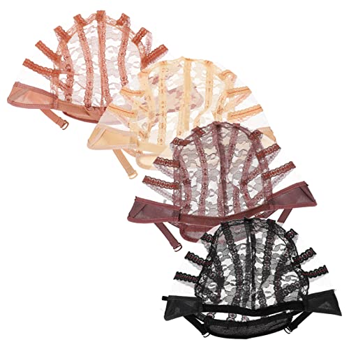 MERRYHAPY 4-teiliger Dehnbarer Salon-perückenhut Friseur-perückenhut Leichter Perückenhut Für Frauen Atmungsaktive Verstellbare von MERRYHAPY