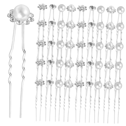 MERRYHAPY 40stücke Braut Haarnadeln Mit Perlen Strass Förmige Haarschmuck Für Hochzeiten Langlebig Und Vielseitig Für Elegante Frisuren Und Besondere Anlässe von MERRYHAPY