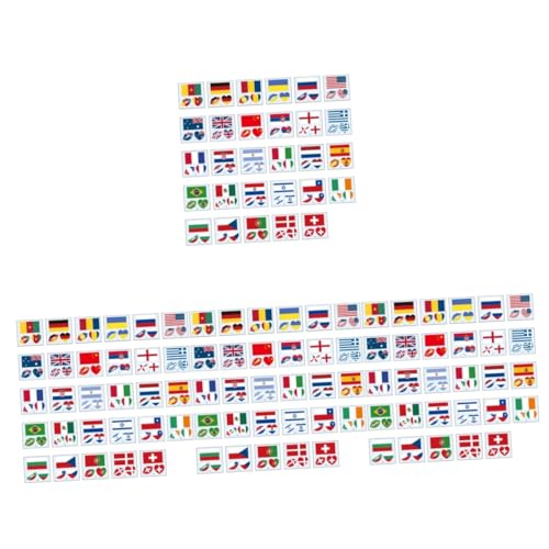 MERRYHAPY 464stücke Wasserdichte Länderflaggen Tattoos Für Gesicht Und Körper Temporäre Aufkleber Für Sportevents Festivals Und Besondere Anlässe Für Patriotische Dekorationen von MERRYHAPY