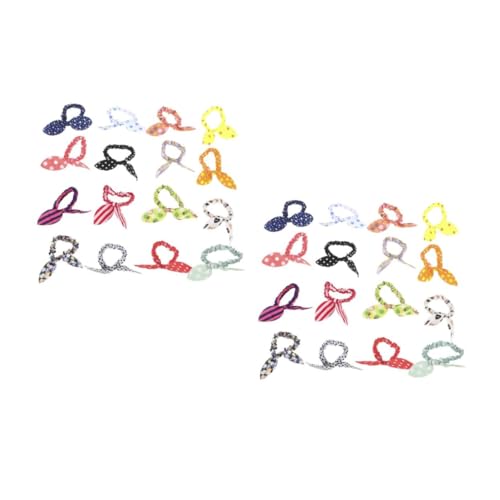 MERRYHAPY 48stücke Niedliche Haarbänder Mit Hasenohren Und Schleifen Für Frauen Und Mädchen Elastische Haargummis Zufälligen Farben Für Täglichen Gebrauch Und Besondere Anlässe von MERRYHAPY