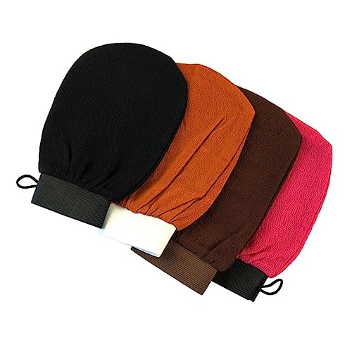 MERRYHAPY 4stücke Peeling-badehandschuhe Kreative Duschhandschuhe Aus Weichem Material Für Sanftes Körperpeeling Gemischten Farben Für Männer Und Frauen Geeignet von MERRYHAPY