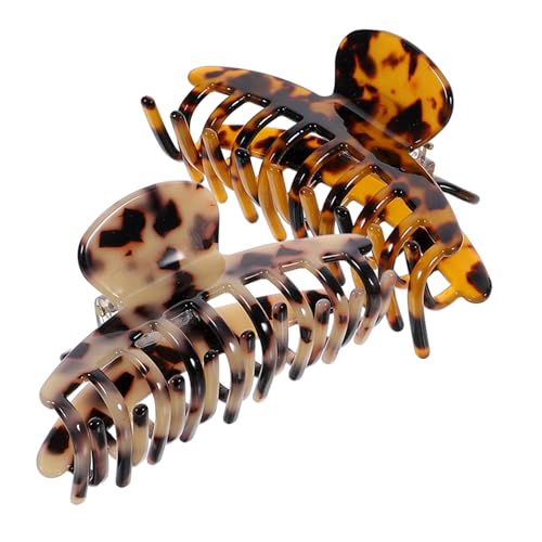 MERRYHAPY 4stücke Große Haarklammern Für Frauen Leopard-design Rutschfeste Haarklammern Aus Acetat Für Dickes Haar Elegantes Haarstyling Zubehör von MERRYHAPY