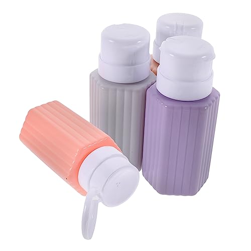 MERRYHAPY 4stücke Nagellackentferner Flasche Mit Pumpe Aus Kunststoff Nachfüllbar Für Make-up-entferner Und Flüssigkeiten Für Bad Und Küche von MERRYHAPY