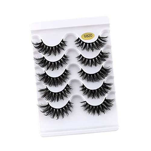 MERRYHAPY 5paare Natürliche Falsche Wimpern Wimpernverlängerungen Für Frauen Make-up-augenverzierung Party Cosplay Halloween Weihnachten von MERRYHAPY