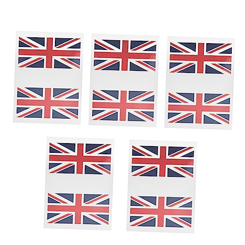 MERRYHAPY 5sätze Wasserdichte England Flaggen Aufkleber Temporäre Tattoos Für Fußballfans Kreative Nationalflaggen Designs Hautfreundlich Und Abnehmbar Für Sportveranstaltungen Und von MERRYHAPY