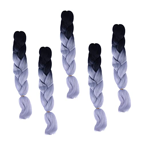 MERRYHAPY 5stücke Falsche Zöpfe Farbverlauf Flechthaar Haarschmuck Zubehör Für Mädchen Hochtemperatur Drahtperücke von MERRYHAPY