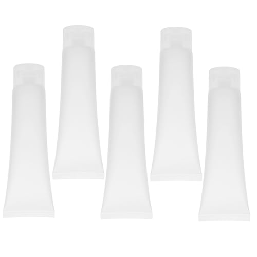 MERRYHAPY 5 Stück Nachfüllbare Quetschflaschen für Shampoo Gesichtsreiniger und Handcreme Reiseflaschen aus Langlebigem Geruchlosem PVC und PP Transparent für Reisen und Outdoor Einsatz von MERRYHAPY