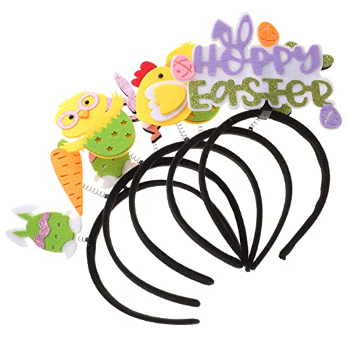 MERRYHAPY 5st Ostern Stirnband Osterhaarreifen Eierköpfer Süßes Kaninchen-stirnband Stirnbänder Osterei Haarband Cartoon Ostern Kopfbedeckungen Stirnband Schminken Filz Kind Kleidung Hase von MERRYHAPY