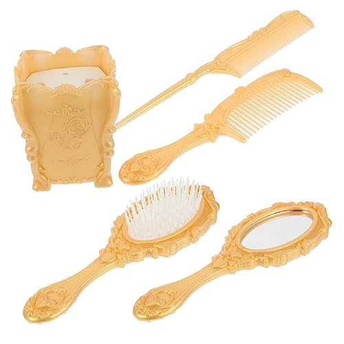 MERRYHAPY 5-teiliges Kosmetikspiegel-set Bürsten-set Haarbürste Kammhalter Für Damen Herren Jungen Und Mädchen von MERRYHAPY