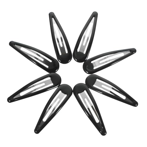 MERRYHAPY Modische Schwarze Haarspangen Mit Druckknopf 50 Stück Metall-haarspangen Mit Druckknopf Für Frauen Keine Haarspangen Zum Stylen Haar-accessoires Für Frauen Mädchen Teenager von MERRYHAPY