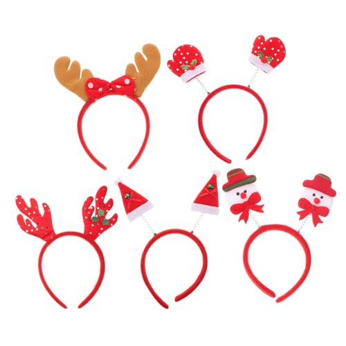 MERRYHAPY 5er Weihnachts Stirnband Schneemann Kopfschmuck Haarschmuck Für Kinder Party von MERRYHAPY