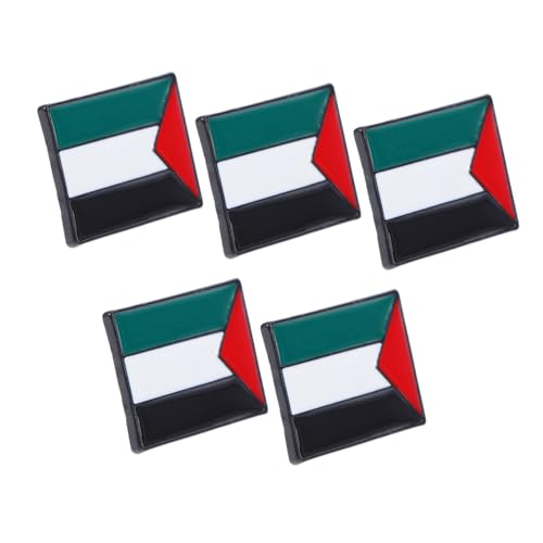 MERRYHAPY 5Pcs Gesetzt Brosche Abzeichen Anstecknadel aus Zinklegierung Taschenbrosche Rucksack-Abzeichen Stellnadel Nationalflaggenstifte Broschennadel aus Metall Palästina-Pin-Brosche von MERRYHAPY