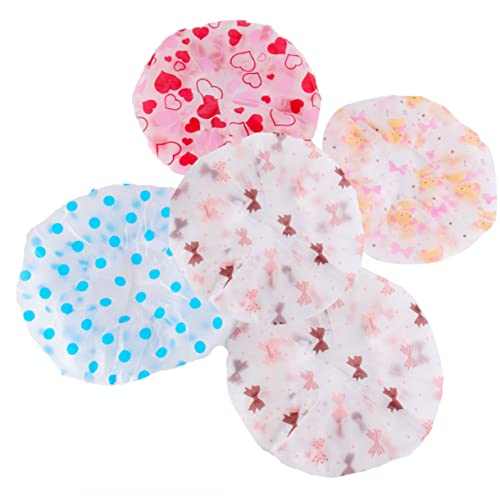 MERRYHAPY 5 Stück Duschhauben Elastische Spitzenhüte Bade-und Duschhaube Haar-trockenschutz Damen-salonhüte Badezimmerzubehör MERRYHAPY 5 Stück Duschhauben Elastische Spitzenhüte Bade-und Duschhaube Haar-trockenschutz Damen-salonhüte Badezimmerzubehör von MERRYHAPY