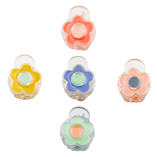 MERRYHAPY 5 Stück Blumenform Haarspangen Haarnadeln Für Mädchen Kreative Haar-accessoires Aus Plastik Langlebig Und Bequem von MERRYHAPY