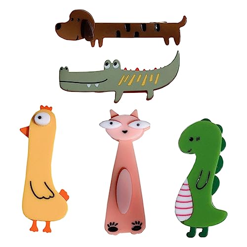 MERRYHAPY 5stücke Cartoon-muster Haarspangen Für Mädchen Und Junge Mädchen Haarnadel Junge in Tierform Hautfreundliches Material Schlichtes Design Für Jeden Anlass von MERRYHAPY