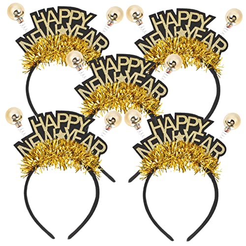 MERRYHAPY 5St neues jahr stirnband Neujahr Stirnband Festival-Party-Requisite bescherung weihnachten geldgeschenke weihnachten kompaktes lustiges Stirnband Requisiten für Fotoautomaten Abs von MERRYHAPY