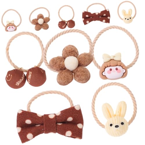 MERRYHAPY 5paare Haargummis Mit Schleife Pferdeschwanzmanschetten Haarschmuck Für Mädchen Elastische Haargummis Für Junge Mädchen Haarstyling-accessoires von MERRYHAPY