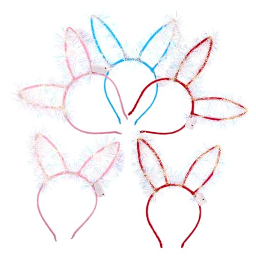 MERRYHAPY 5stücke Glowing Rabbit Ear Hair Clips Led Party Hair Accessories Decorative The-dark Hairbands Cosplay Supplies for Festive Events von MERRYHAPY