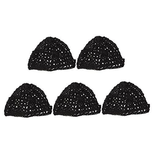 MERRYHAPY 5stücke Haarnetz Mesh Häkel Strick Hut Net Snood Dicken Kurzen Frauen Haarnetz Ornament Zum Schlafen Bedecken Haar Hochwertiges Material Flexibel Haltbar Atmungsaktiv von MERRYHAPY
