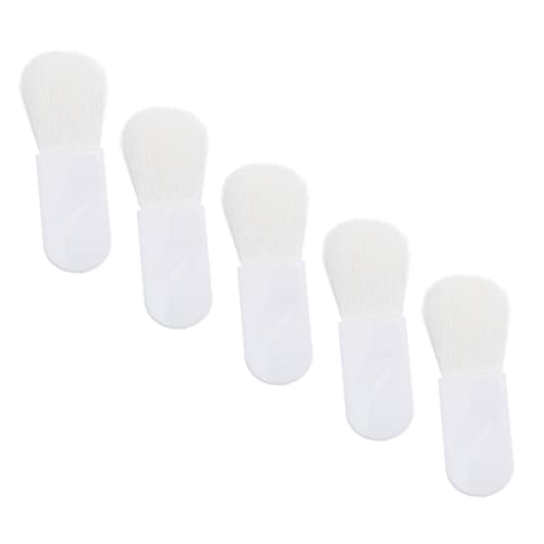MERRYHAPY 5stücke Mini Rougepinsel Flach Tragbar Für Damen Make-up Werkzeug Weiß Mit Kurzem Griff Weichen Borsten Kompaktes Design Für Reisen Und Alltag Kosmetikpinsel Rougepinsel von MERRYHAPY