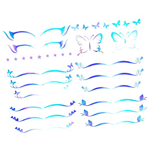 MERRYHAPY 6blätter Augen-make-up Aufkleber Selbstklebende Augenbrauen Und Lidschattensticker Mit Schmetterlings Und Sternmotiven Für Kreatives Cosplay Und Einzigartigen Look von MERRYHAPY