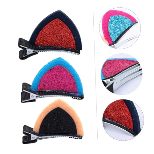 MERRYHAPY 6 Paare Katzen Hasenohren Haarnadeln für Mädchen Glitzernde Haarspangen Leichte Haar accessoires Süße Clips für Partys Halloween und Alltag Zufällige Farbe Zufällige Farbe von MERRYHAPY