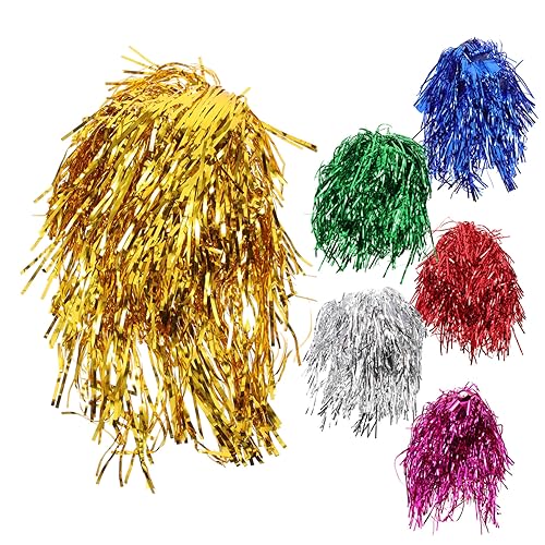 MERRYHAPY 6stücke Kurze Bunte Perücke Für Damen Aus Hochtemperaturfaser Modische Haarperücke Mit Knall Farbenfrohe Perücken Für Täglichen Gebrauch Und Besondere Anlässe von MERRYHAPY