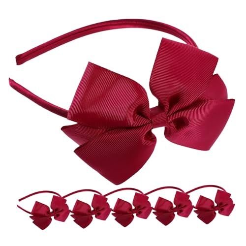 MERRYHAPY 6stücke Dekorative Haarreifen Mit Schleife Für Kleine Mädchen Süßes Party-stirnband Geeignet Für Verschiedene Haararten Leicht Und Bequem Zu Tragen von MERRYHAPY