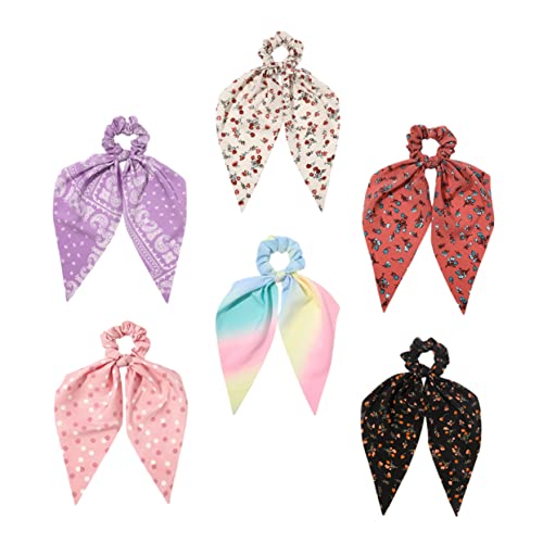 MERRYHAPY 6stücke Teiliges Haargummis Mit Blumenmuster Elastische Haarbänder Für Damen Für Alltag Partys Und Besondere Anlässe Farbenfroh Und Langlebig von MERRYHAPY