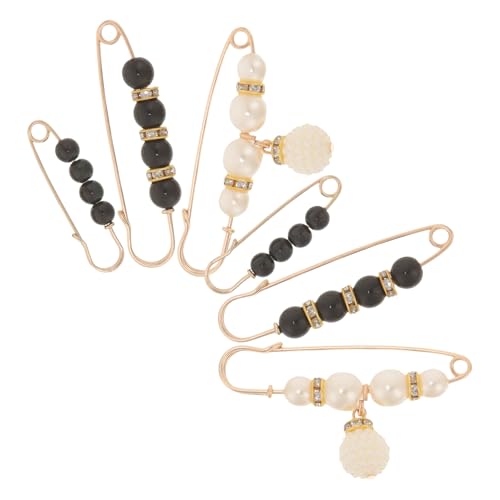 MERRYHAPY 6 Stück Teiliges Broschen mit Künstlichen Perlen Modische Sicherheitsnadeln zum Taillenweiten Anpassen Eleganter Schal und Pullover Clip für Damen Langlebiges Material Vielseitig von MERRYHAPY