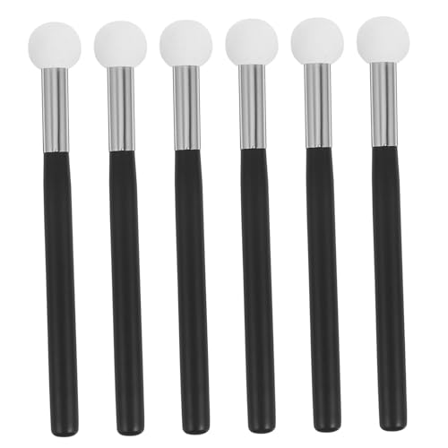 MERRYHAPY 6 Stück Teiliges Concealer Schwamm Make up Applikator mit Holzgriff Wiederverwendbar Nass und Trocken Verwendbar für Foundation Puder Augenringe und Abdeckung Vielseitig für Damen von MERRYHAPY