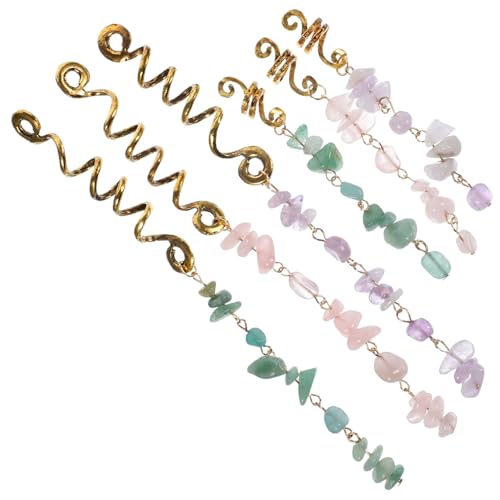 MERRYHAPY 6 Stück Teiliges Haarschmuck Bunten Dreadlock perlen Modische Haar manschetten für Zöpfe Einfache Anwendung Dekorative Haar braid ringe für Stilvolle Flechtfrisuren von MERRYHAPY