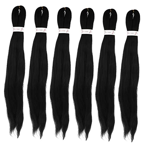 MERRYHAPY 6 Stück Vorgedehntes Flechthaar Heißwasser-haarverlängerung Für Frauen Hochtemperaturfaser Crochet Braid Haar-accessoire von MERRYHAPY