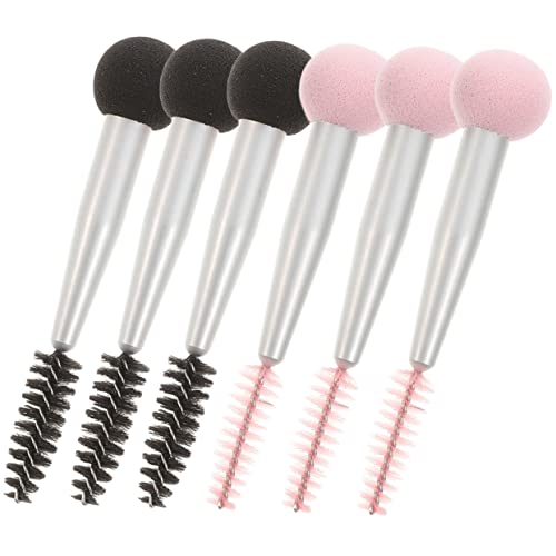 MERRYHAPY 6stücke Teiliges Doppelköpfiger Schwamm-applikatoren Mit Augenbrauenpinsel Und Make-up-schwamm Für Foundation Blush Und Mascara Und Wiederverwendbar Und Praktisch von MERRYHAPY