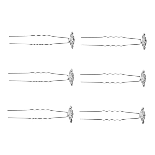 MERRYHAPY 6stücke Schneeflocken Glitzer Haarspangen u Form Haarnadeln Schmuck Zubehör Für Hochzeit Strass Haarschmuck Schneeflocke Hochzeitshaarnadel von MERRYHAPY