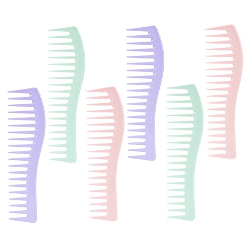 MERRYHAPY Accessoire Haarschmuck 6er Satz Kunststoffkämme Kamm Mit Breiten Zähnen Für Lockiges Haar Männer Frauen von MERRYHAPY