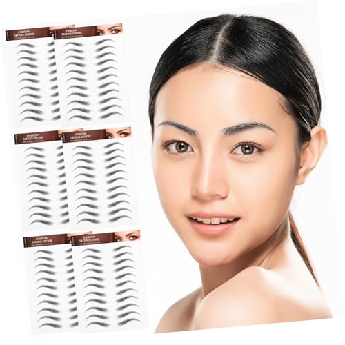 MERRYHAPY 6blätter Wasserdichte Augenbrauen Tattoos Transfer Aufkleber Für Realistische Augenbrauen Einfache Anwendung Für Schnelles Make-up Große Auswahl Für Selbstbewusste Looks von MERRYHAPY