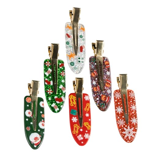 MERRYHAPY 6stücke Teiliges Weihnachts-haarspangen Für Frauen Und Mädchen Festliche Haarclips Acryl Rutschfest Und Langlebig Für Weihnachten Und Besondere Anlässe von MERRYHAPY