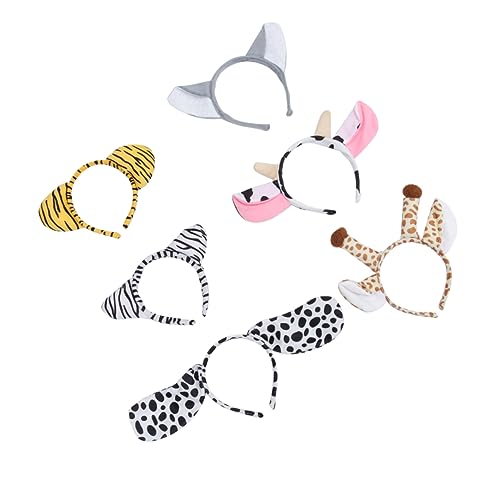 MERRYHAPY 6 Stück Haarreifen Mit Tiermotiven Plüsch-haarband Dekoratives Stirnband Kopfschmuck Für Kinder von MERRYHAPY