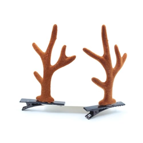 MERRYHAPY 6er-pack Hirschgeweih-federclips Haaraccessoires Party-dekoration Foto-requisiten Geweih-haarspangen Für Mädchen von MERRYHAPY