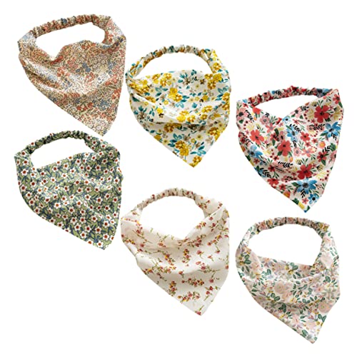 MERRYHAPY Bandanas Mit Blumenmuster 6er-set Elastischer Haarschal Mit Blumenmuster Modisches Stirnband Und Kopftuch Für Damen Für Den Alltag von MERRYHAPY