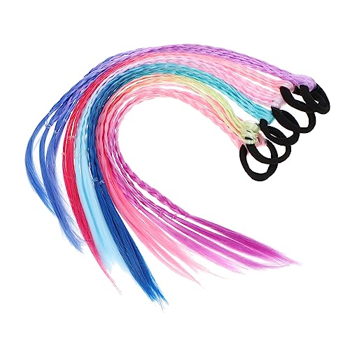 MERRYHAPY 6 Stücke Haarverlängerungen Pferdeschwanzhalter Für Mädchen Festival Haar Zöpfe Perücke Zöpfe Kopfbedeckungen von MERRYHAPY