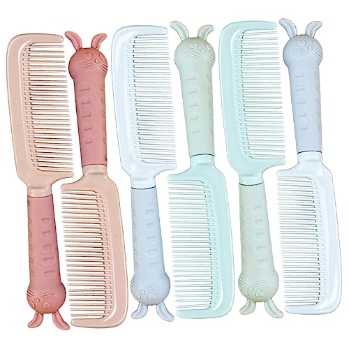 MERRYHAPY 6stücke Teiliges Cartoon-kamm Antistatische Haarkämme Für Erwachsene Und Junge Mädchen Tragbare Haarpflegeutensilien Für Schule Und Alltag von MERRYHAPY