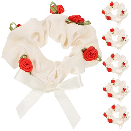 MERRYHAPY 6stücke Retro Blumen Haargummis Elastische Haargummis Für Frauen Romantische Haaraccessoires Für Ponytails Handgelenkband von MERRYHAPY