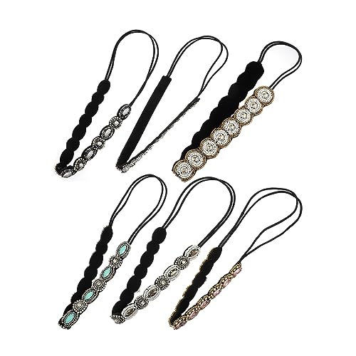 MERRYHAPY 6stücke Teiliges Wasserdiamant Haarband Mit Elastischem Glitzernde Stirnbänder Für Damen Für Partys Geburtstage Und Besondere Anlässe von MERRYHAPY