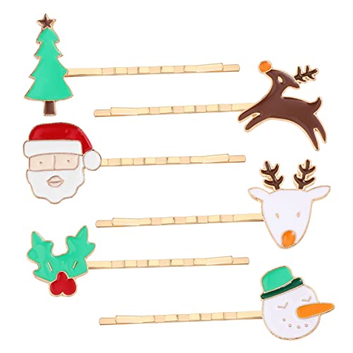MERRYHAPY 6st Weihnachtshaarnadel Dekorative Haarklammern Weihnachtsspangen Für Kinder Weihnachtshaarspange Für Kinder Weihnachtsschmuck Haarschmuck Elch- Kinder von MERRYHAPY
