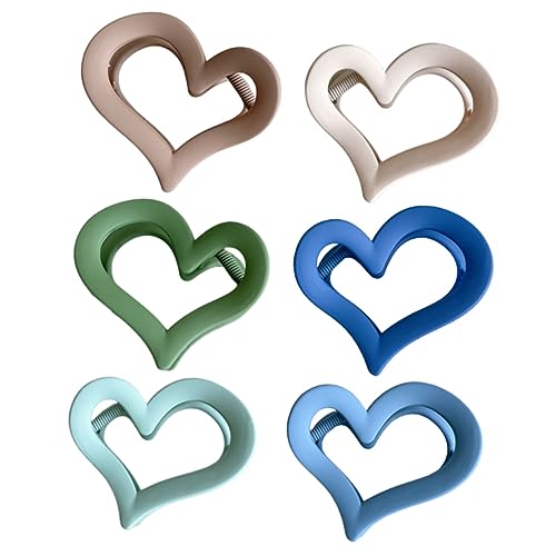 MERRYHAPY 6stücke Herzform Haarspangen Haarspange Für Verschiedene Haartypen Haarspange Für Tägliche Nutzung Dekorative Haarspangen Für Frauen von MERRYHAPY