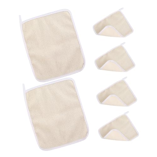 MERRYHAPY 6stücke Peeling-badetuch Aus Schnelltrocknend Mit Kurzer Schlaufe Zum Peelen Und Trocknen Quadratisch Für Täglichen Gebrauch Zu Hause von MERRYHAPY