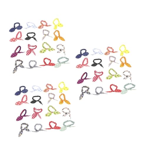 MERRYHAPY 72stücke Haargummis Mit Niedlichen Hasenohren Und Schleifen Elastische Haargummis Für Damen Und Mädchen Für Jeden Anlass Farben Zufällig von MERRYHAPY